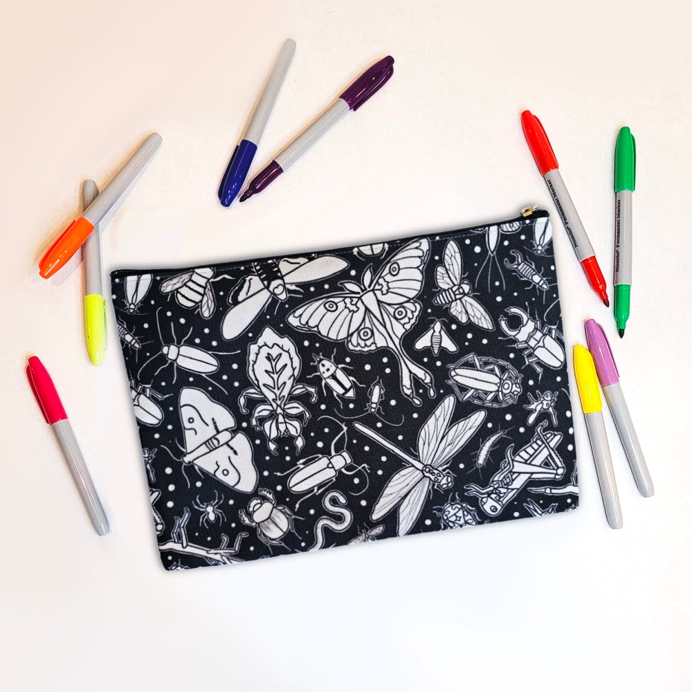 Crawly Bugs Color Your Own Pouch