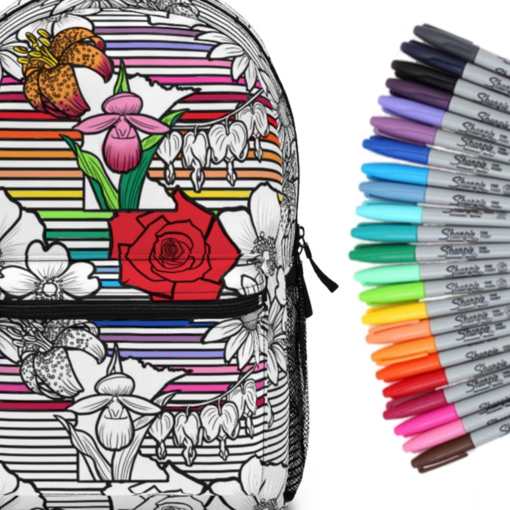 ONLINE EXCLUSIVE* Minnesota Love Color Your Own Backpack