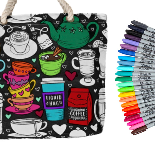 Yummy Beverages Color Your Own Tote - Medium