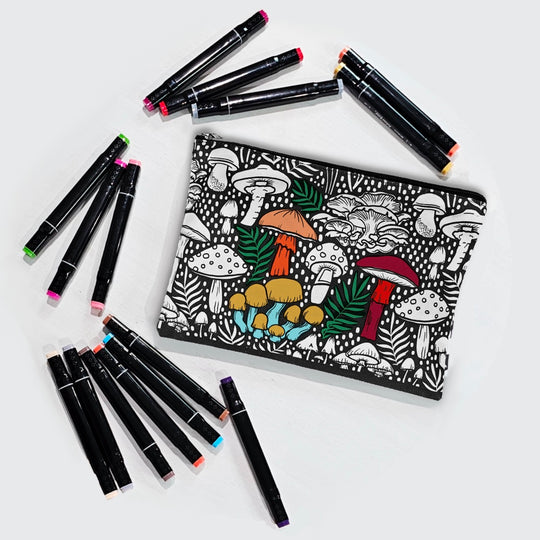 Color Your Own Pouch - 2.0 - 18 designs to choose from!