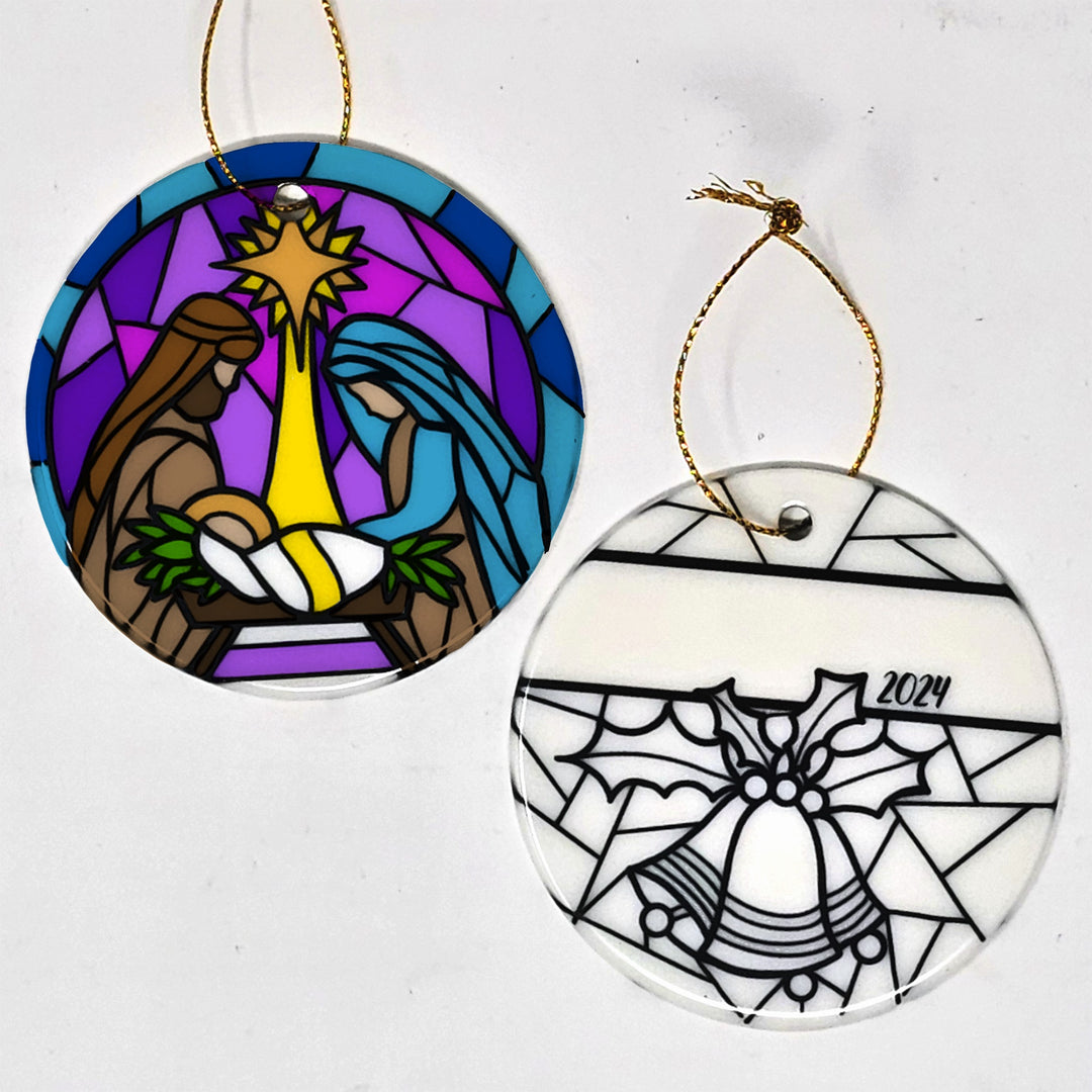 Color Your Own Christmas Ornament - 9 Design Options!