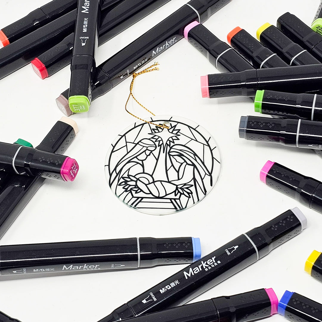 Color Your Own Christmas Ornament - 9 Design Options!