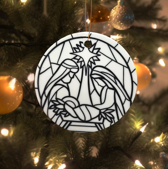 Color Your Own Christmas Ornament - 9 Design Options!