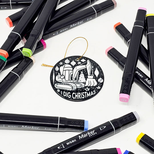 Color Your Own Christmas Ornament - 9 Design Options!