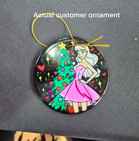 Color Your Own Ornament - Barbie Inspired
