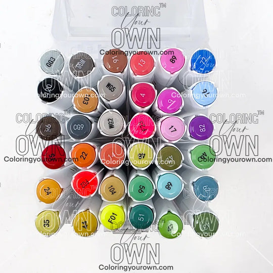 Color Your Own: 36-Piece Dual Tip Marker Pack Markers