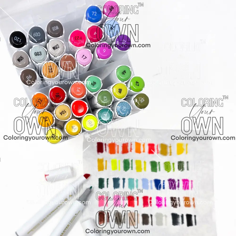 Color Your Own: 36-Piece Dual Tip Marker Pack Markers