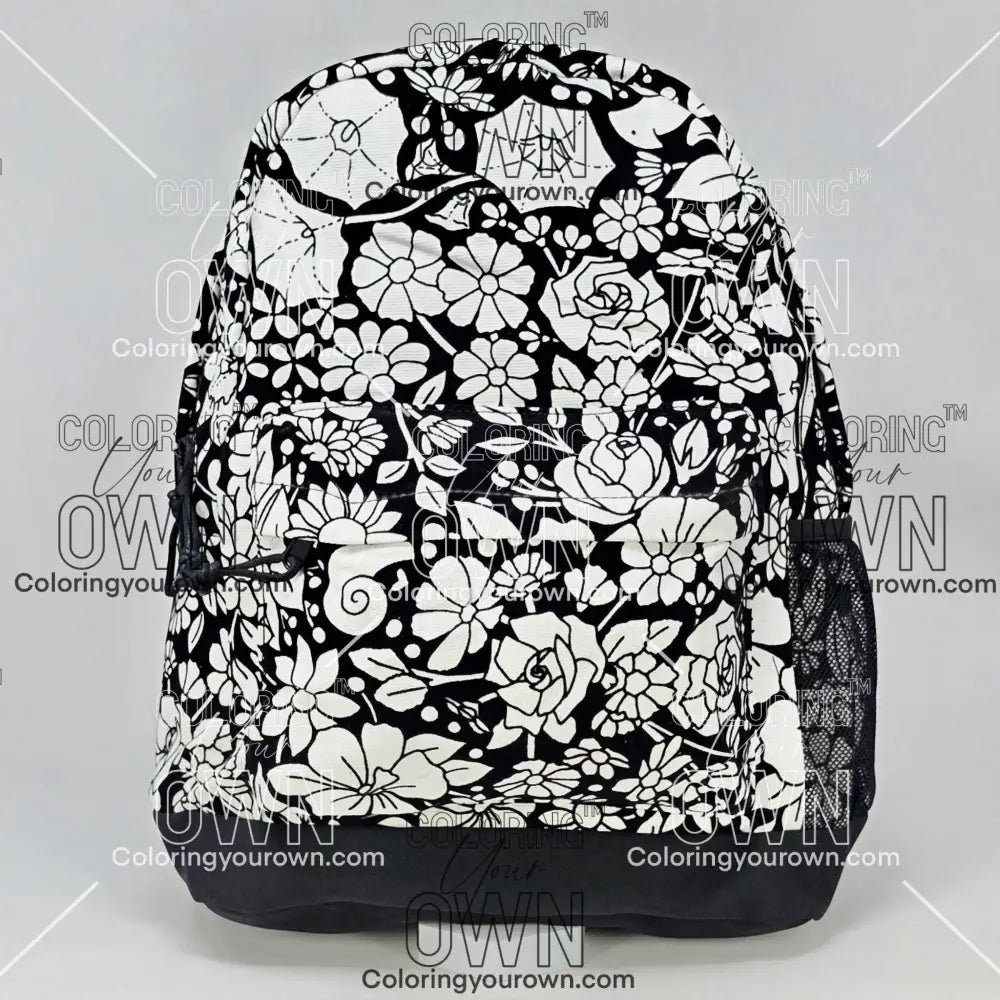 Color Your Own Backpack 2.0 - Vintage Flowers - Bags