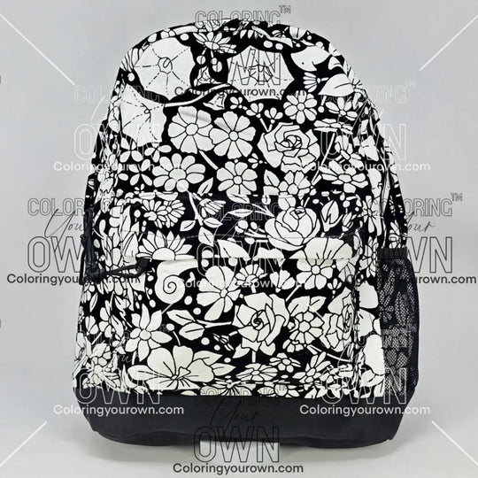 Color Your Own Backpack 2.0 - Vintage Flowers - Bags