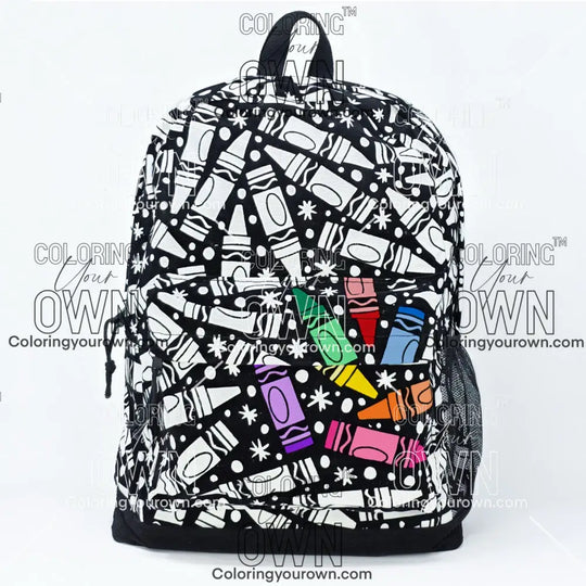 Crayons Backpack Color Your Own Backpack – Coloring Your Own