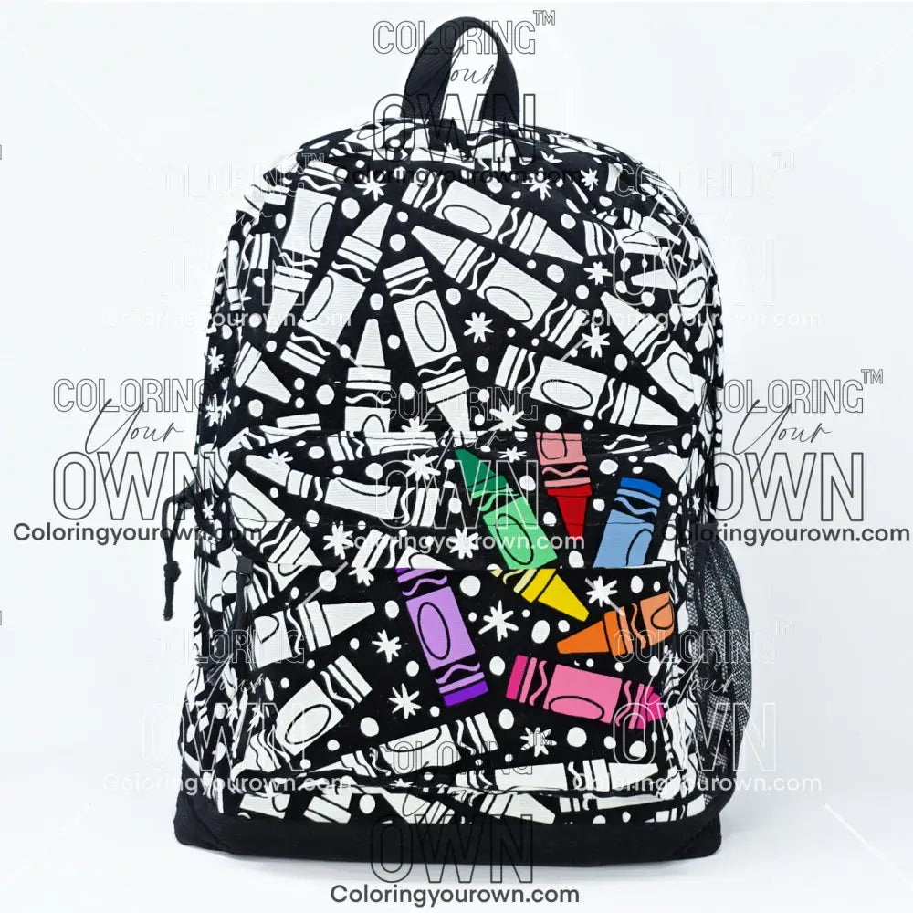 Color Your Own Backpack Crayons Bags