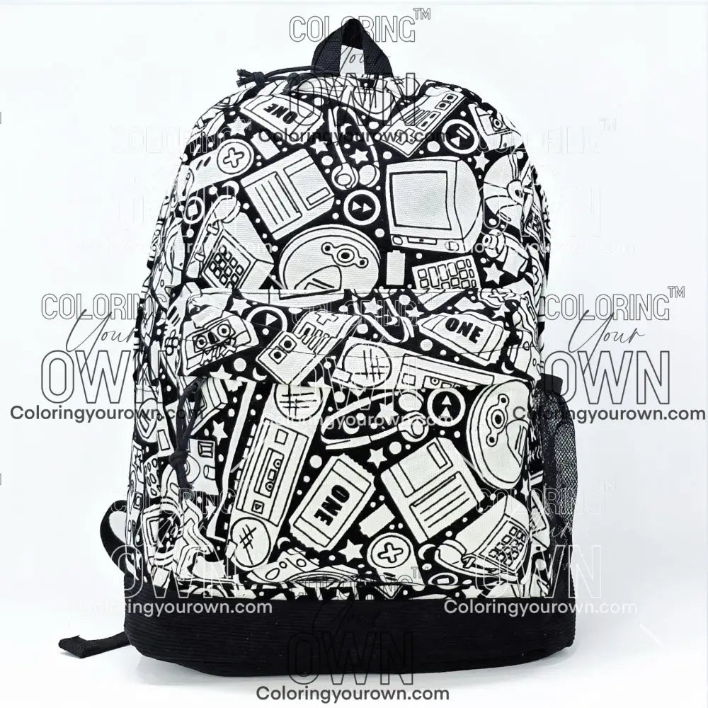 Color Your Own Backpack Retro Tech Bags