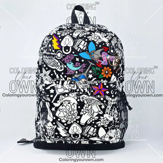 Color Your Own Backpack Tattoo Bags