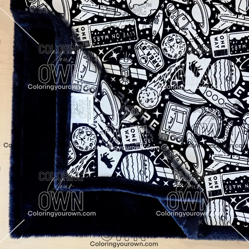 Color Your Own Blanket Across the Galaxy blanket