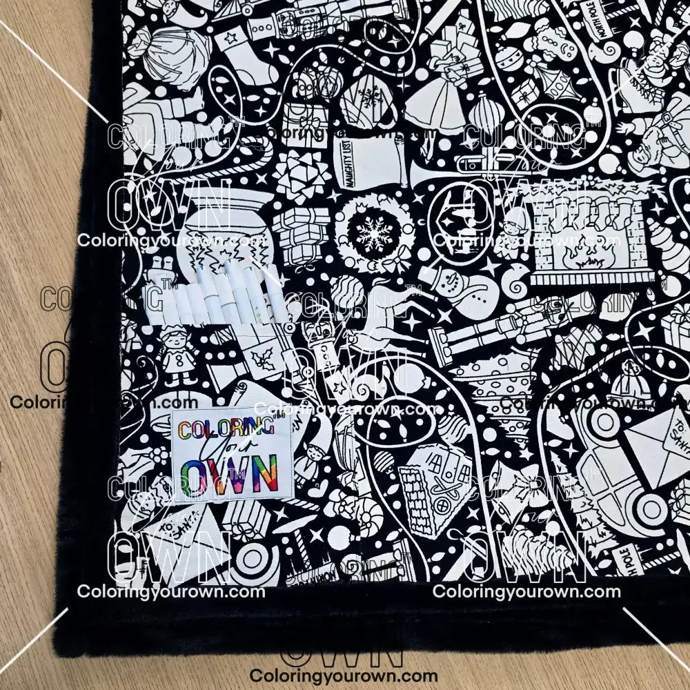 Color Your Own Blanket - Jolly Holiday PREORDER (Ships Late Nov) - blanket