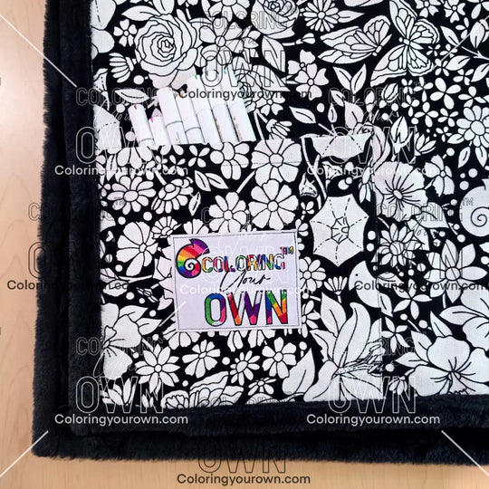 Color Your Own Blanket - Australia - Vintage Flowers Revolution (ETA mid-July) - blanket