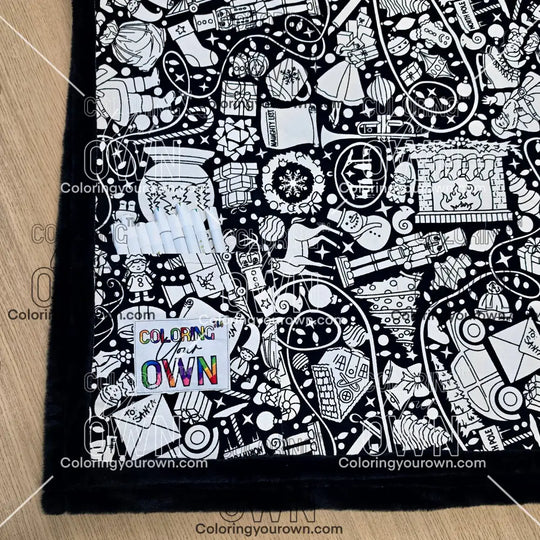Color Your Own Blanket - Jolly Holiday PREORDER (Ships Late Nov) - blanket