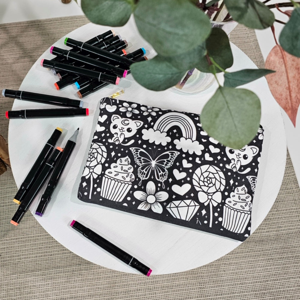 Color Your Own Pouch - 2.0 - 18 designs to choose from!