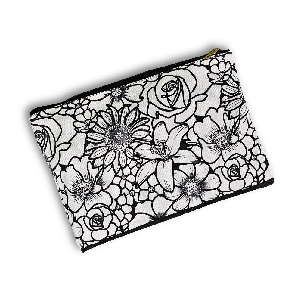 Flower Abundance Color Your Own Pouch - 2.0