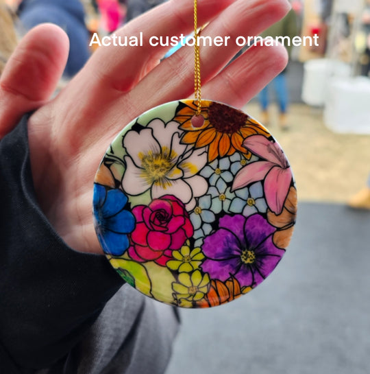 Color Your Own Ornament - Flower Abundance