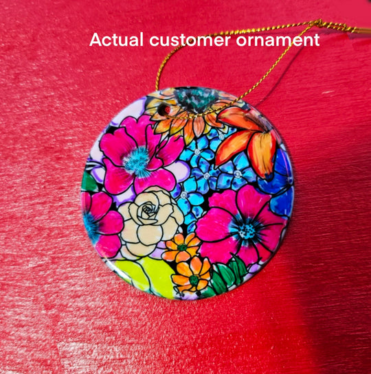 Color Your Own Ornament - Flower Abundance
