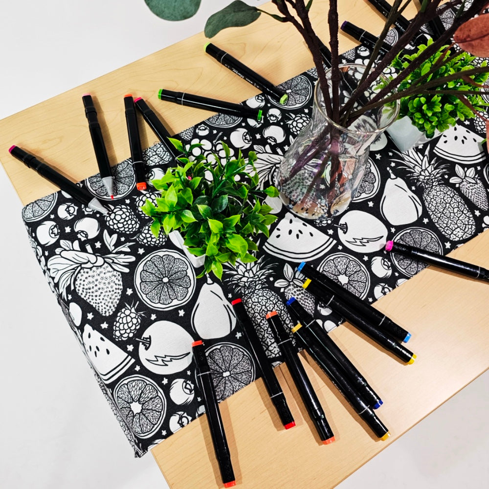 Color Your Own Table Runner - 5 Designs to choose from!