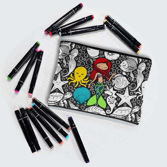 Dreamy Mermaid Color Your Own Pouch - 2.0