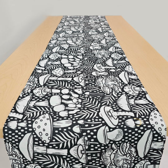 Mushroom Madness Color Your Own Table Runner