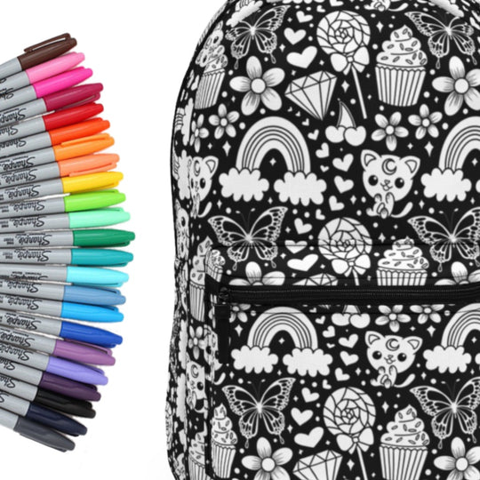 **ONLINE EXCLUSIVE** Happy Doodle Color Your Own Backpack