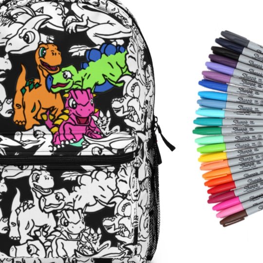 *ONLINE EXCLUSIVE* Dizzy Dino Color Your Own Backpack