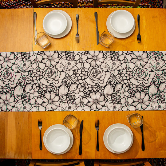 Flower Abundance 2 Color-Your-Own Table Runner