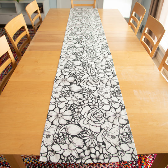 Flower Abundance 2 Color-Your-Own Table Runner