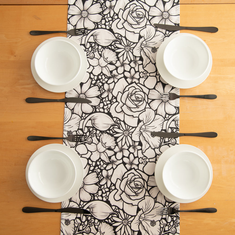 Flower Abundance 2 Color-Your-Own Table Runner