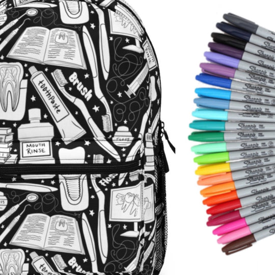 *ONLINE EXCLUSIVE* Dental Professional Career Color Your Own Backpack