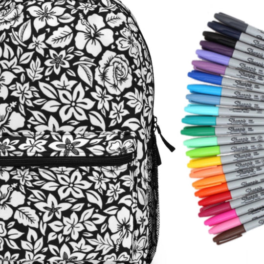 **ONLINE EXCLUSIVE** Hibiscus Rose Color Your Own Backpack