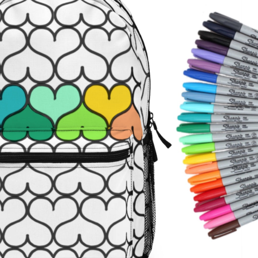 *ONLINE EXCLUSIVE* Infinite Hearts Color Your Own Backpack