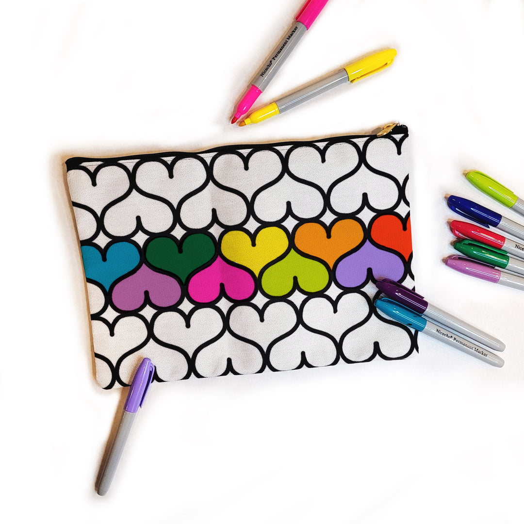 Infinite Hearts Color Your Own Pouch