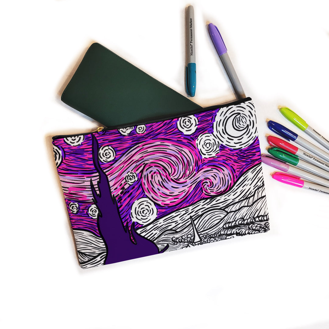 Starry Night Color Your Own Pouch