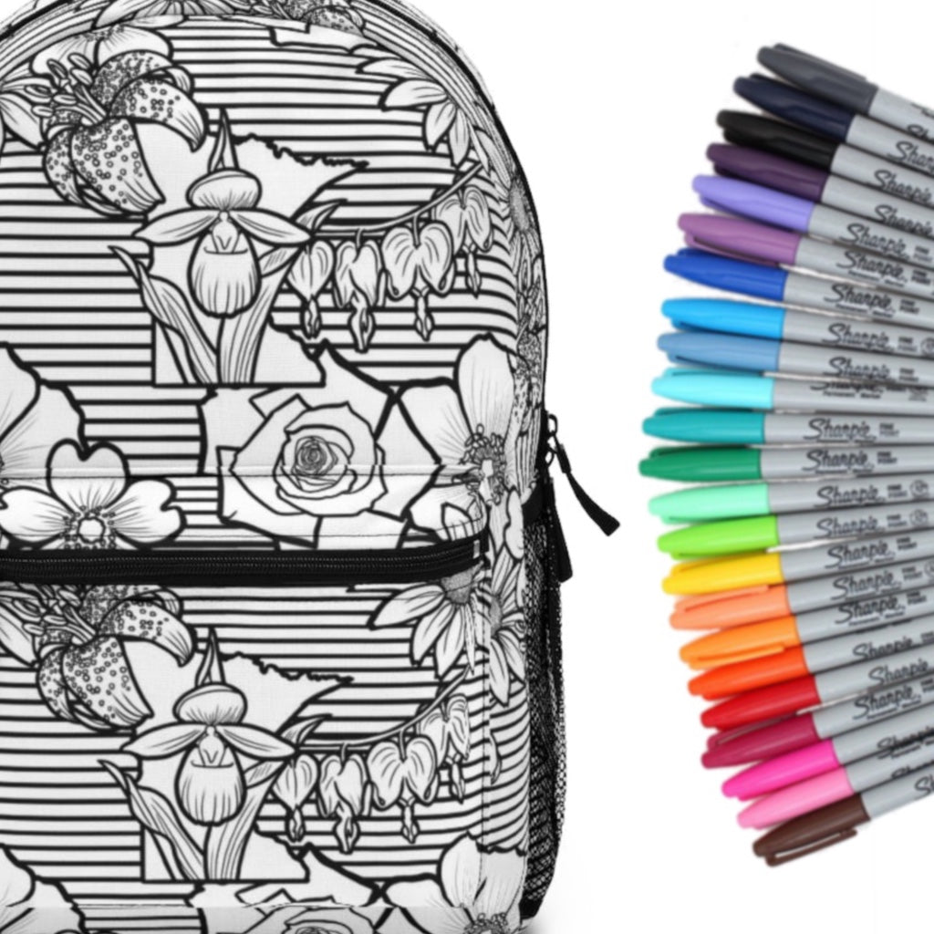 ONLINE EXCLUSIVE* Minnesota Love Color Your Own Backpack